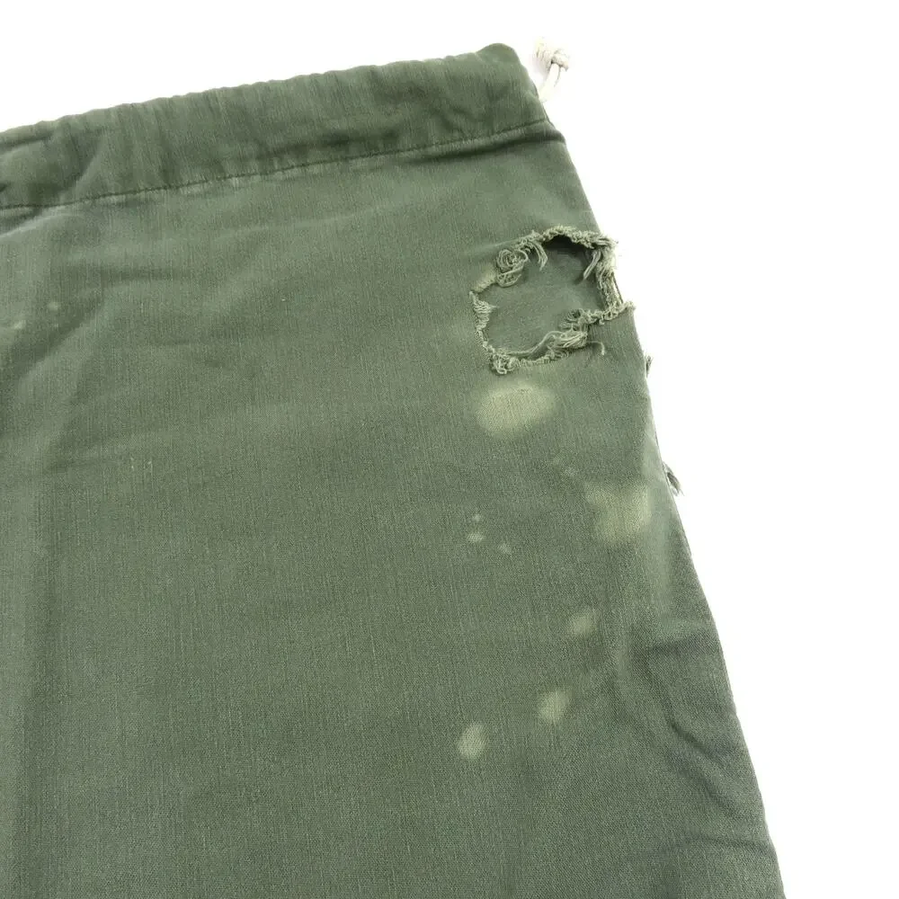 Army Military Cotton Green Laundry Bag 32 X 23 Drawstring 1960s